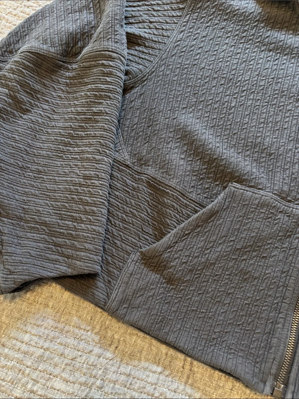 Lululemon Textured Black Zip-Front Cropped Jacket